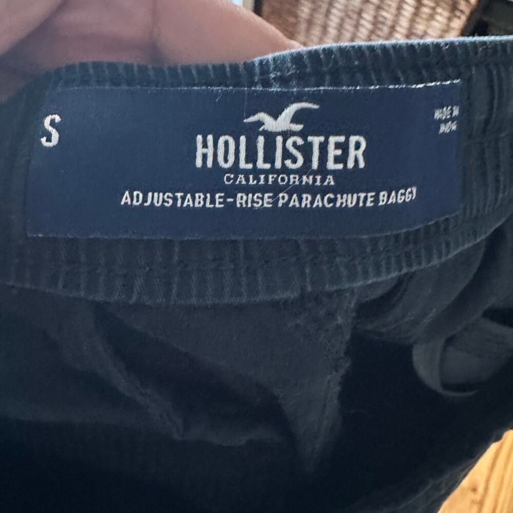 Hollister Black Cargo Parachute Joggers Baggy S Y2K Streetwear - Picture 6 of 7